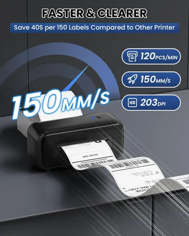 Impresora Térmica Negra – Inalámbrica Bluetooth + etiquetas de prueba